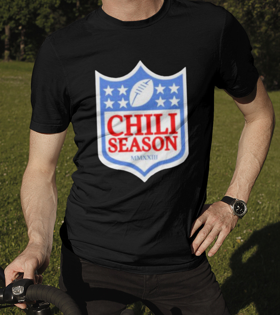 Chili Season MMXXIII Football Shield T-Shirt