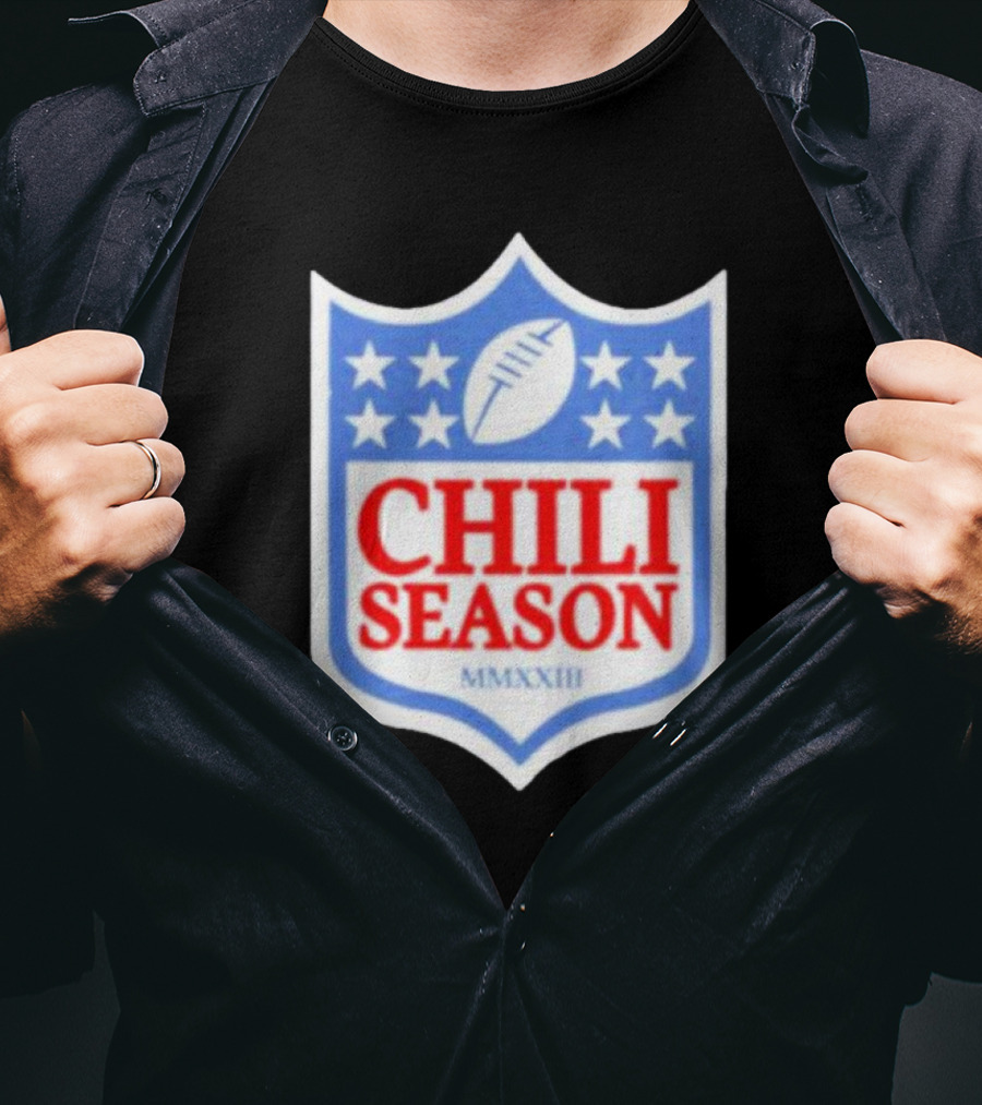 Chili Season MMXXIII Football Shield T-Shirt