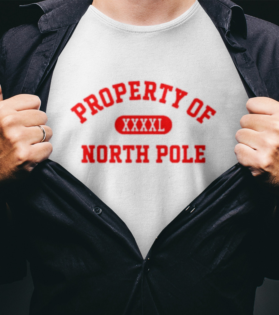 Property Of North Pole XXXXL Santa Clauses Riley T-Shirt