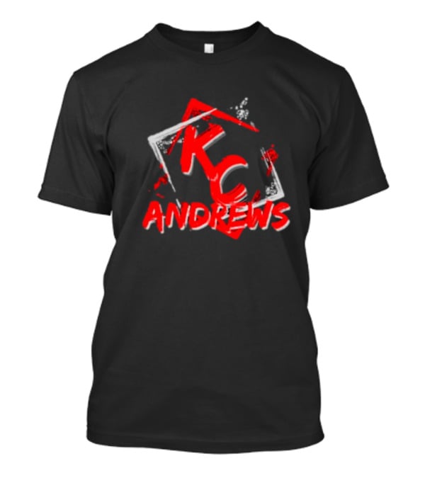 KC Andrews Red White Graffiti Style Text And Shapes T-Shirt