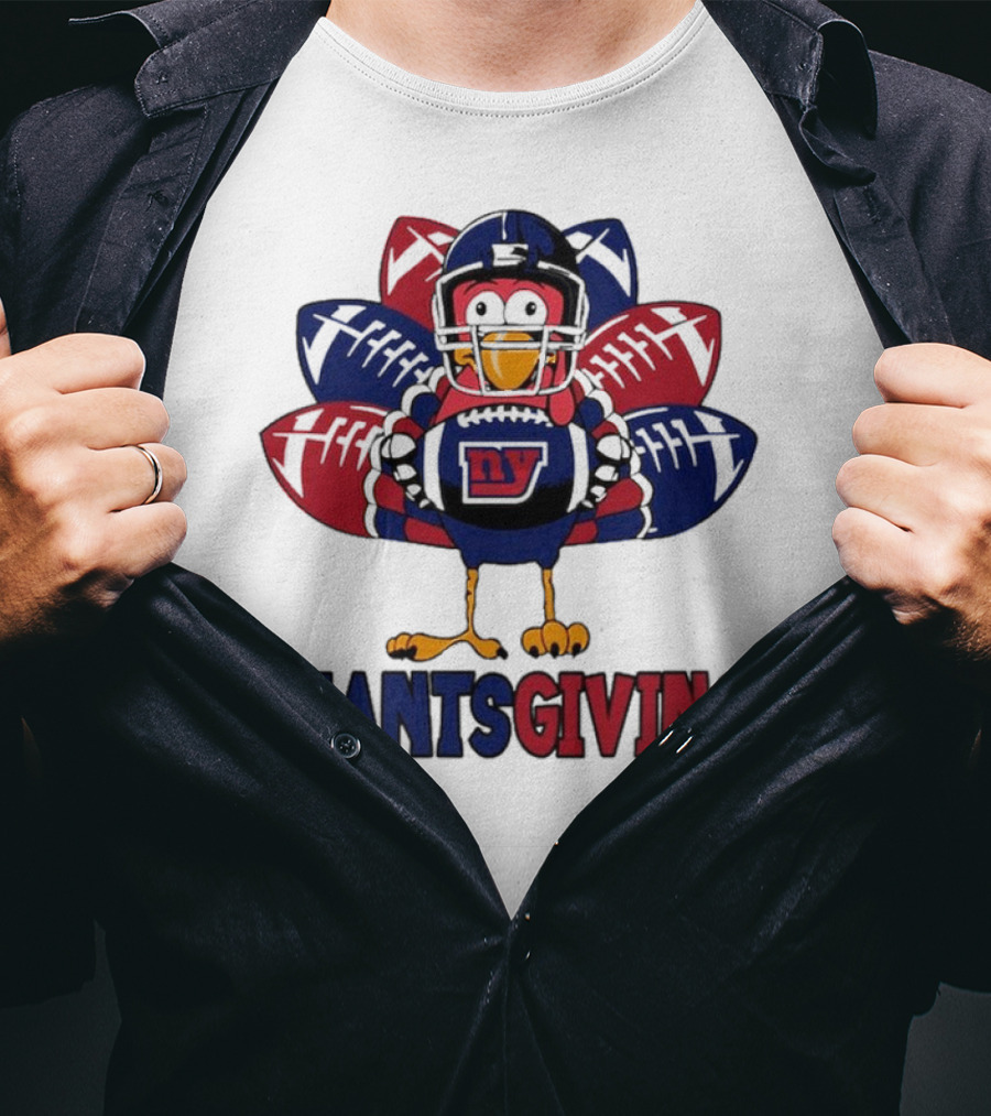 New York Giants Turkey Football Giantsgiving Thanksgiving T-Shirt