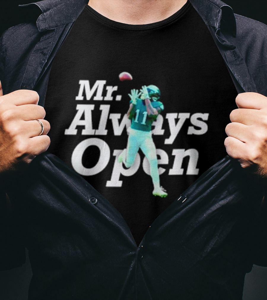 Philadelphia Eagles Mr. Always Open 11 Catching Football T-Shirt