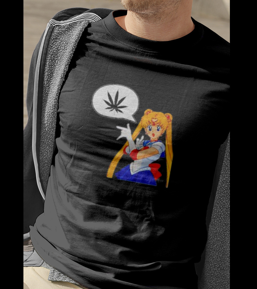 Sailor Moon Marijuana Speech Bubble Iconic Character T-Shirt