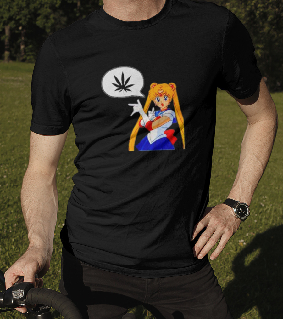 Sailor Moon Marijuana Speech Bubble Iconic Character T-Shirt