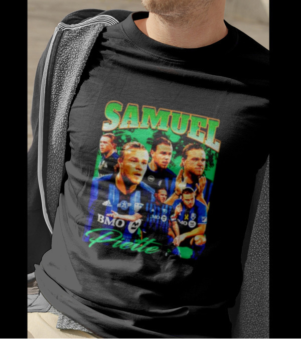 Samuel Piette Soccer Montage BMO Blue Jersey T-Shirt