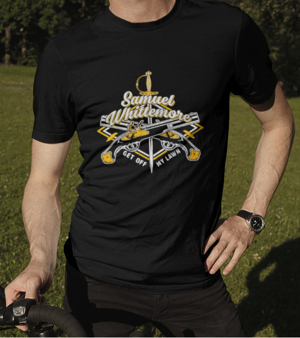 Samuel Whittemore Get Off My Lawn Emblem With Swords And Muskets T-Shirt