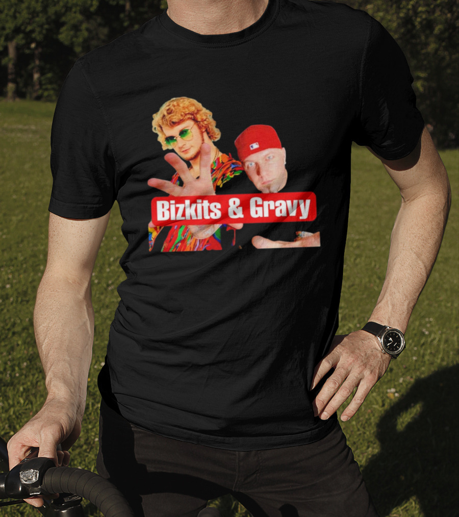 Bizkits And Gravy Funny Meme Parody With Colorful Characters T-Shirt