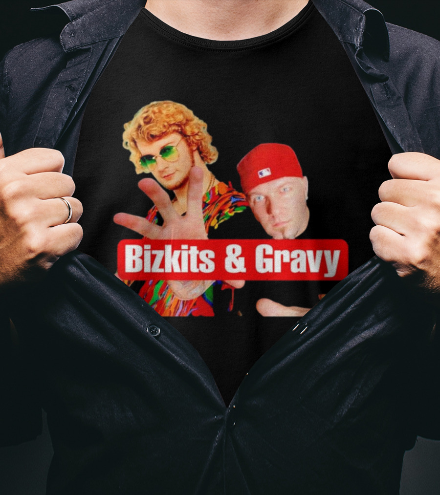 Bizkits And Gravy Funny Meme Parody With Colorful Characters T-Shirt