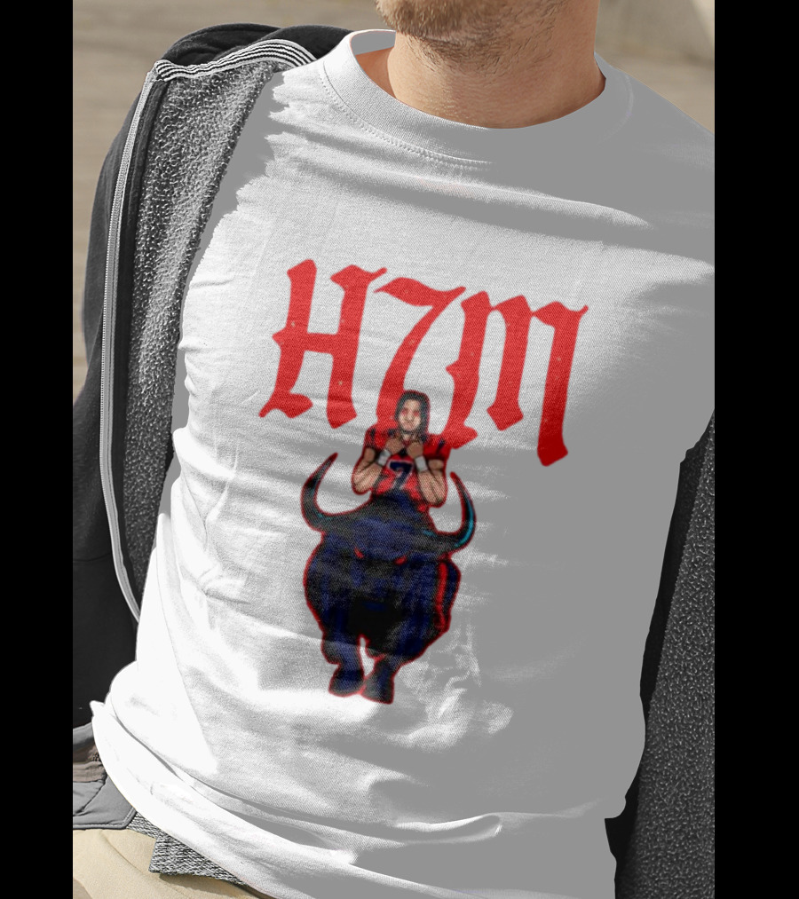 H7M CJ Stroud Houston Texans Bull T-Shirt