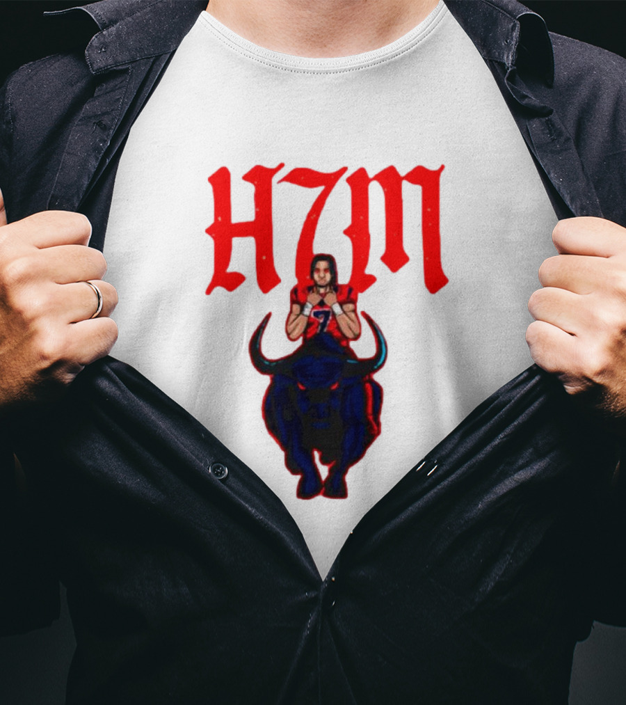 H7M CJ Stroud Houston Texans Bull T-Shirt