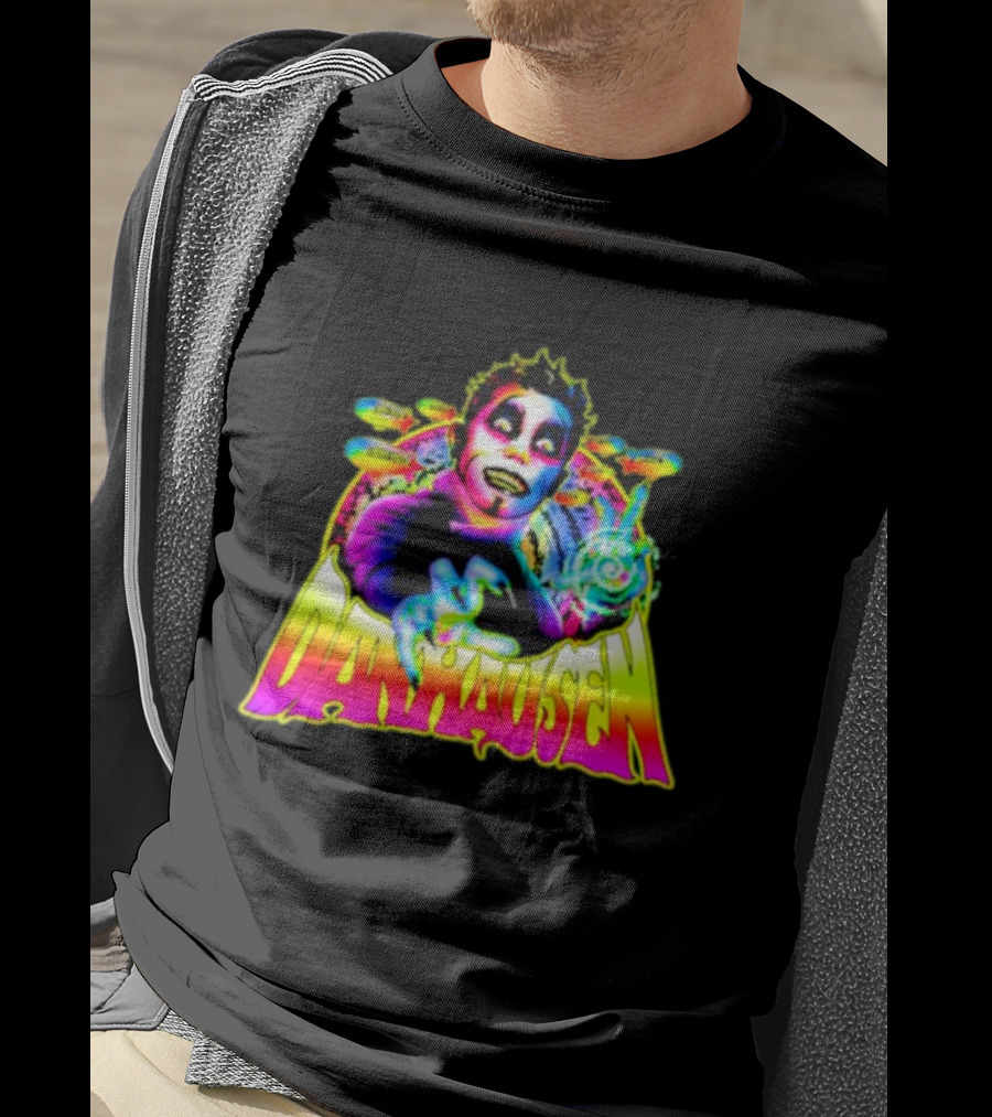 Danhausen Psychedelic Neon Art With Cosmic Whimsy T-Shirt