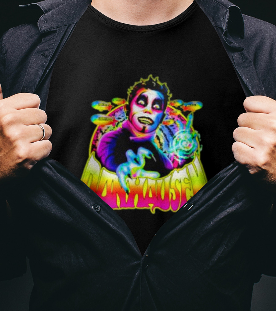 Danhausen Psychedelic Neon Art With Cosmic Whimsy T-Shirt
