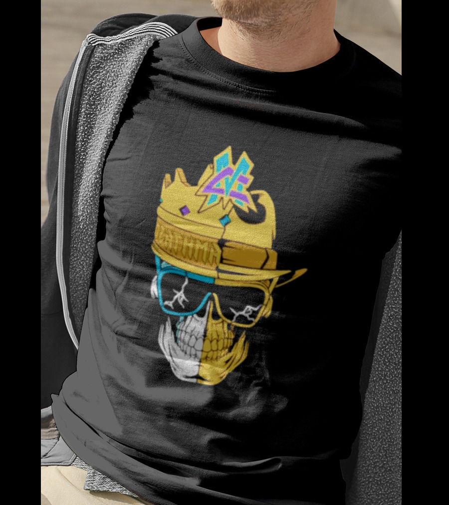 Matt Cardona Deathmatch God Crowned Skull With Sunglasses And Crown Split T-Shirt