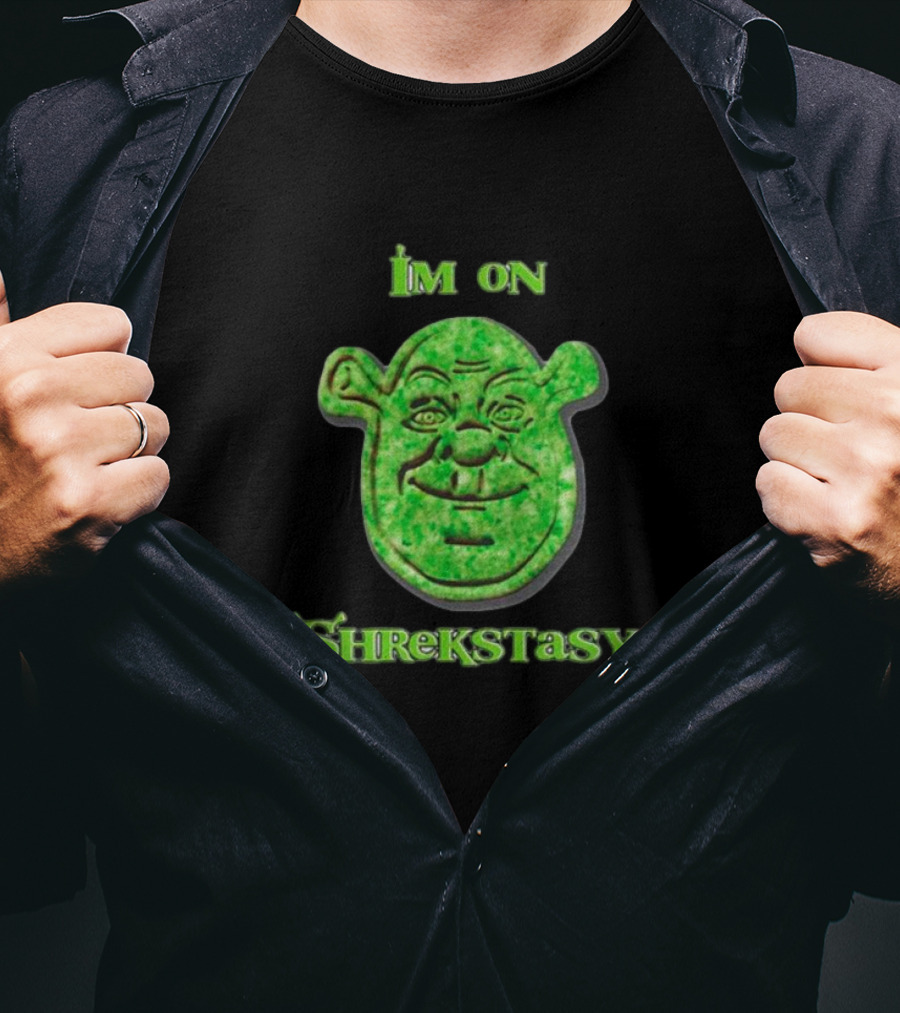 I'm On Shrekstasy Face Green T-Shirt