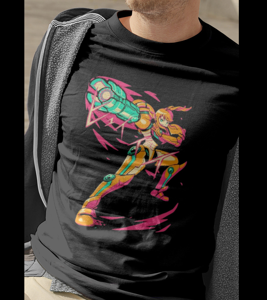 The Yetee Take Aim Metroid Samus Power Suit T-Shirt