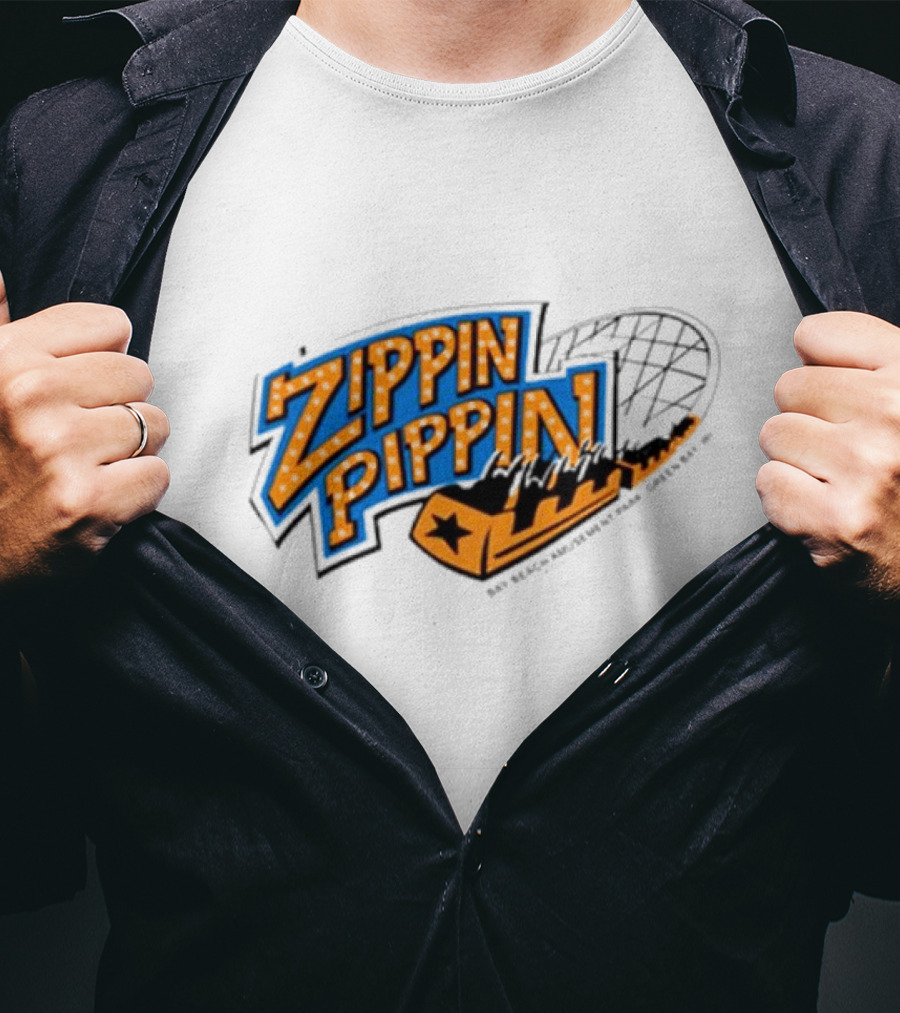 Zippin Pippin Roller Coaster Retro T-Shirt