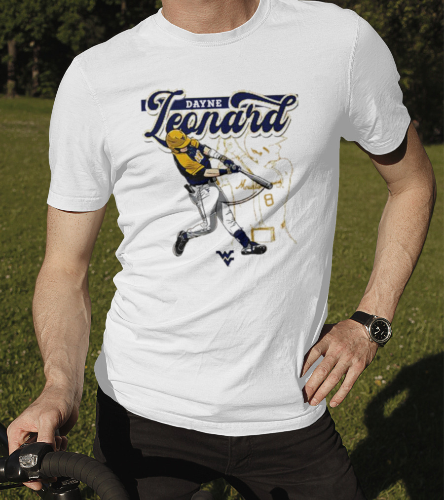 Dayne Leonard West Virginia University Baseball Player T-Shirt