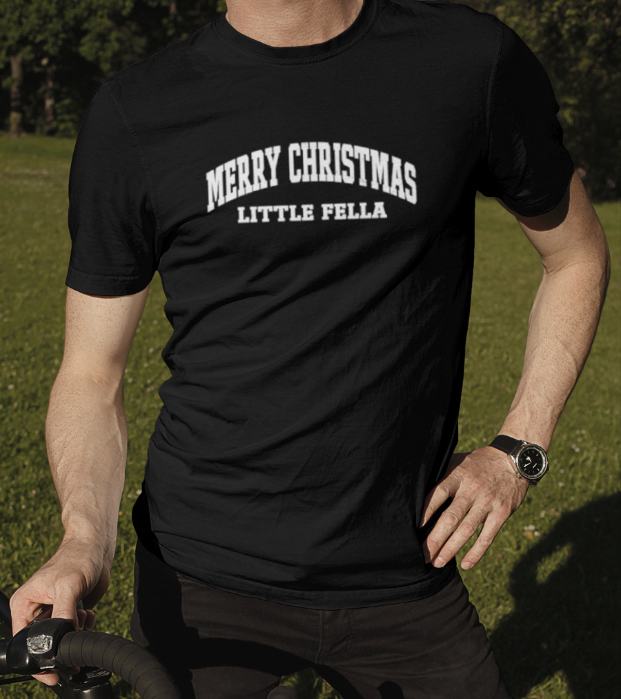 Merry Christmas Little Fella Retro T-Shirt