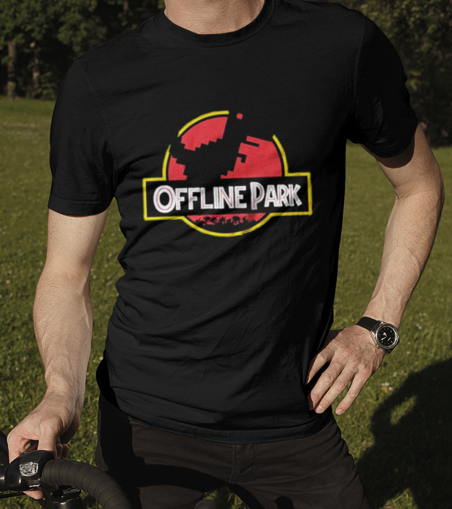 Offline Park Dinosaur Pixel T-Shirt
