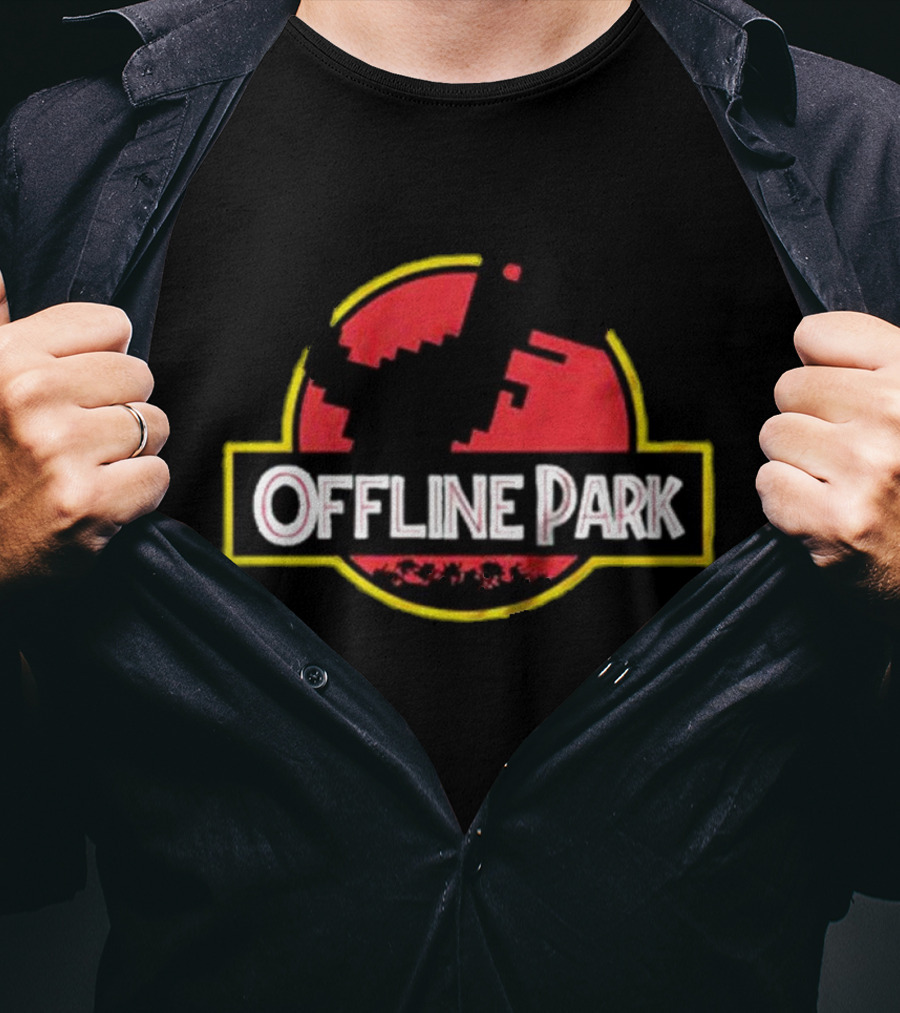 Offline Park Dinosaur Pixel T-Shirt