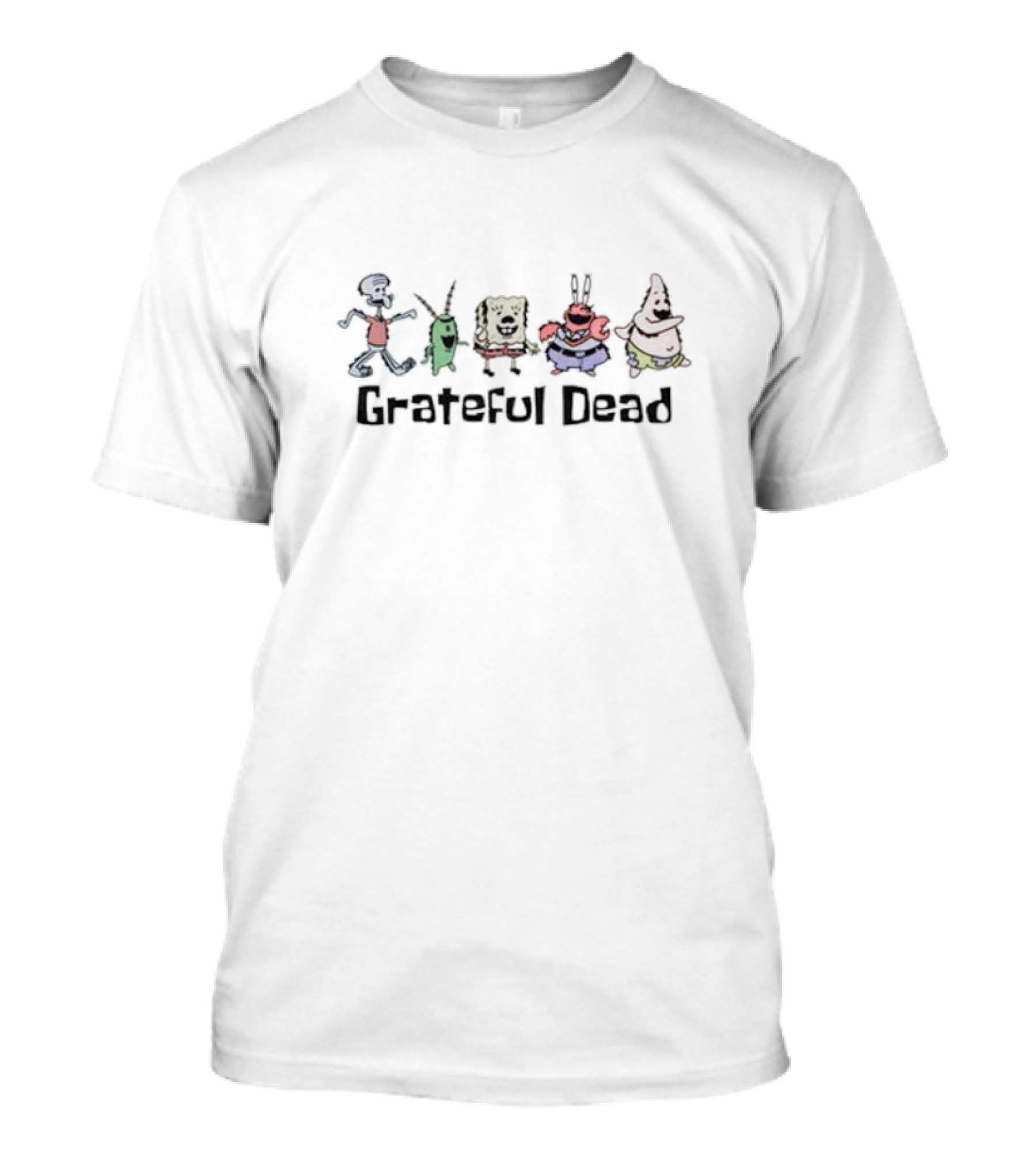 Grateful Dead Spongebob Bikini Bottom Characters T-Shirt