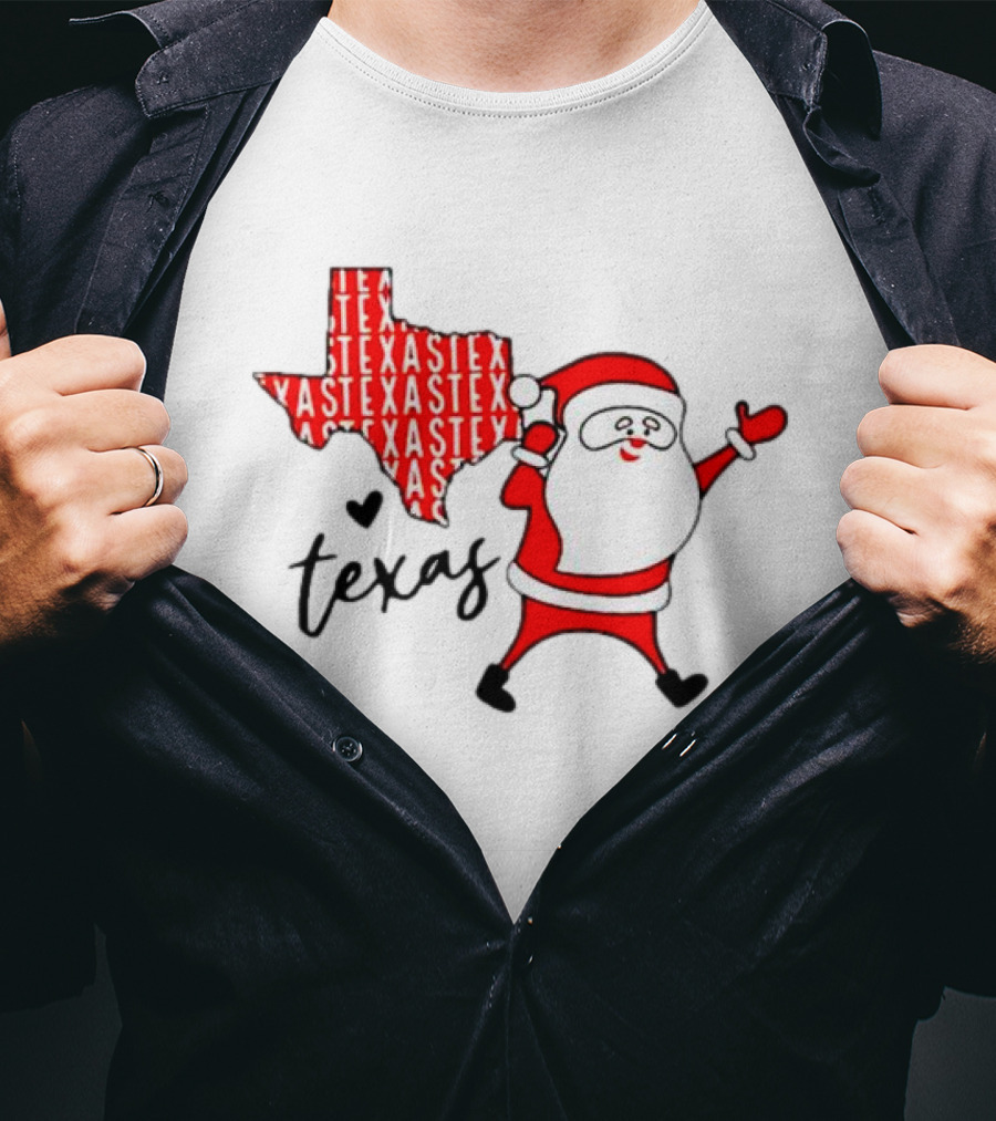 Texas Santa Claus Christmas Cheer T-Shirt