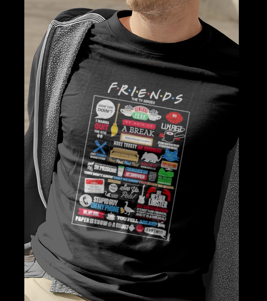 Friends The TV Series Iconic Quotes And Symbols T-Shirt
