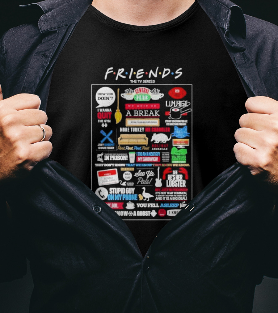 Friends The TV Series Iconic Quotes And Symbols T-Shirt