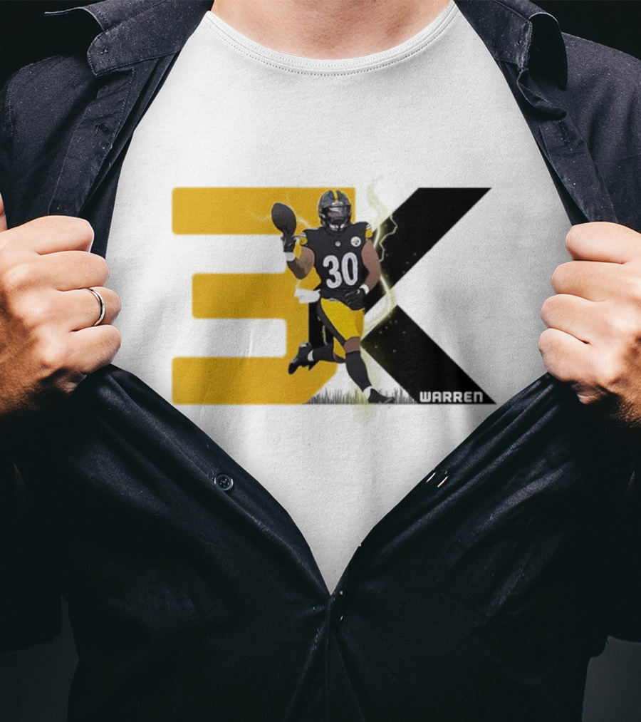 Jaylen Warren 3K 30 Pittsburgh Steelers T-Shirt