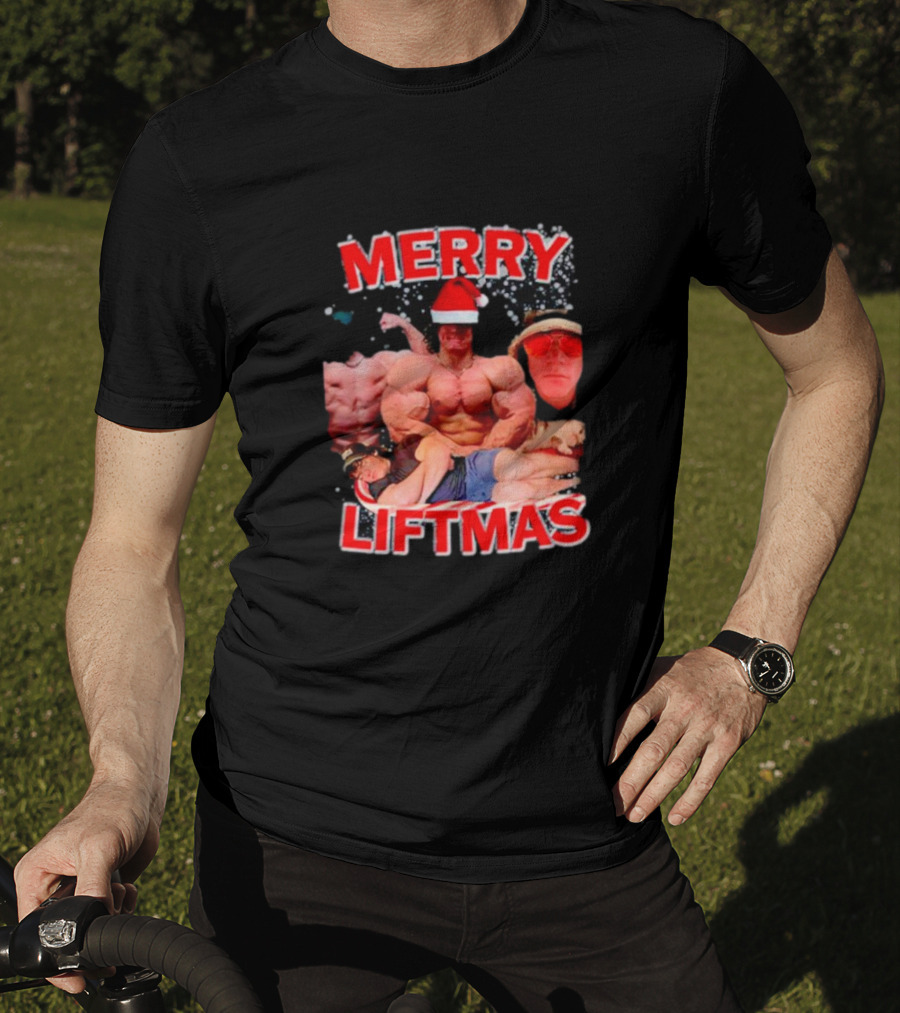 Merry Liftmas Sam Sulek Santa Memes Bodybuilding Humor T-Shirt