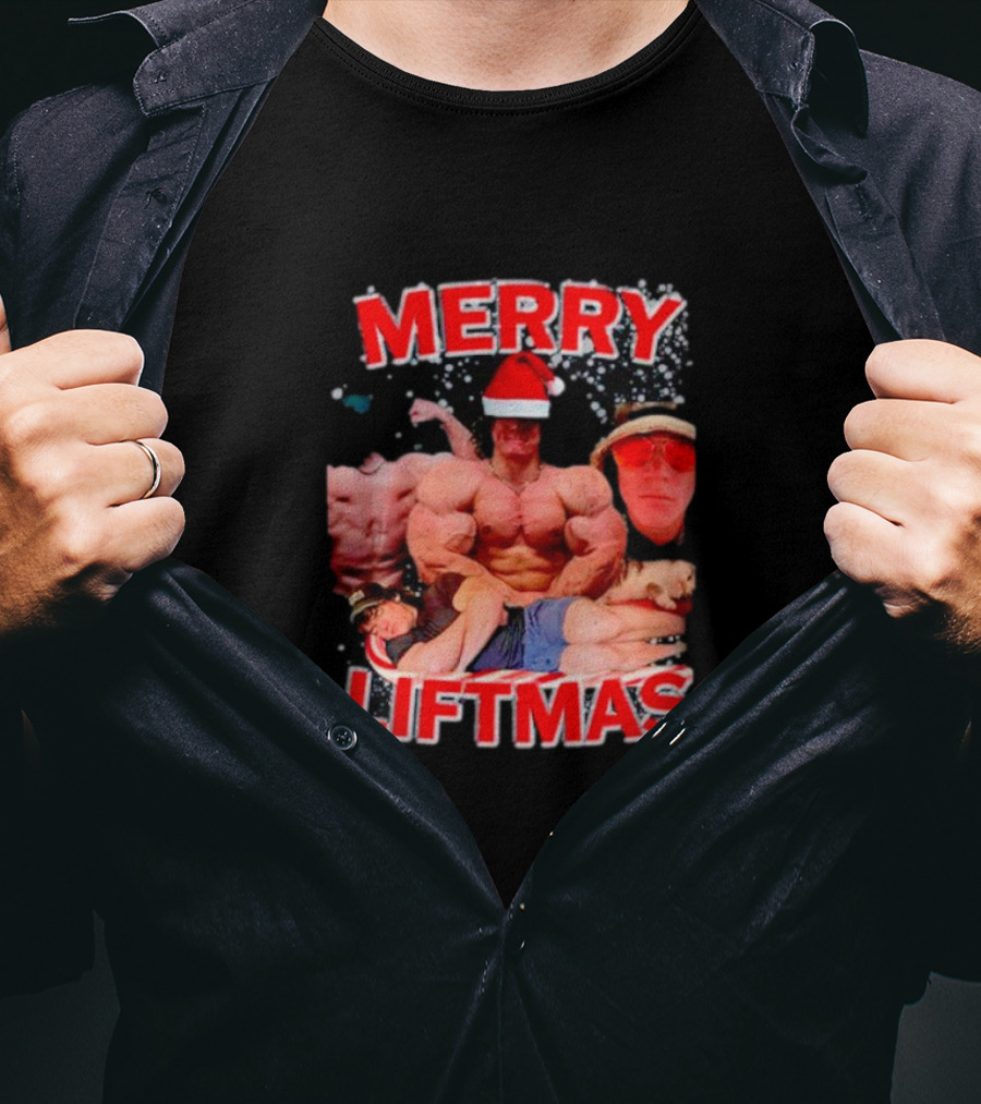 Merry Liftmas Sam Sulek Santa Memes Bodybuilding Humor T-Shirt