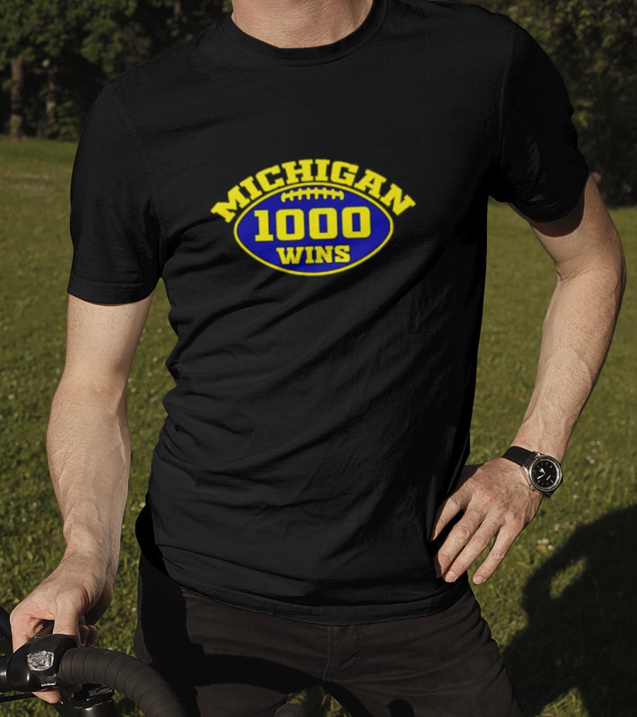 Michigan Wolverines 1000 Wins Football T-Shirt
