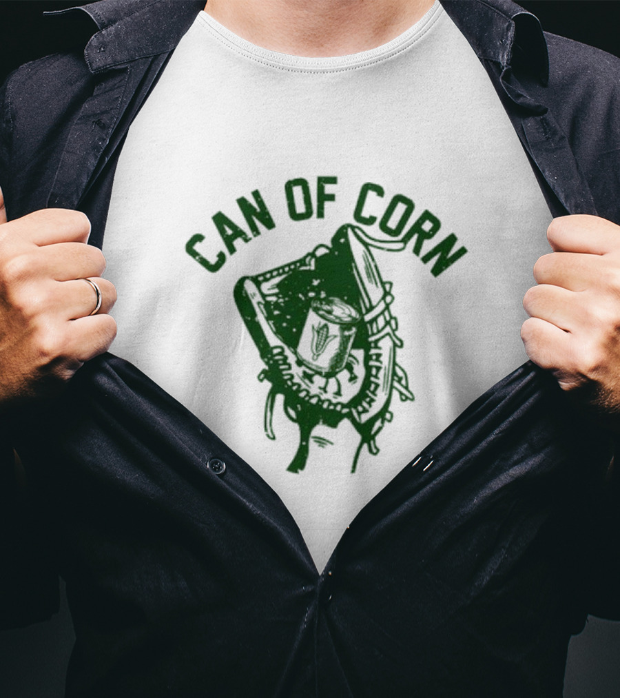 Can Of Corn Baseball Glove T-Shirt