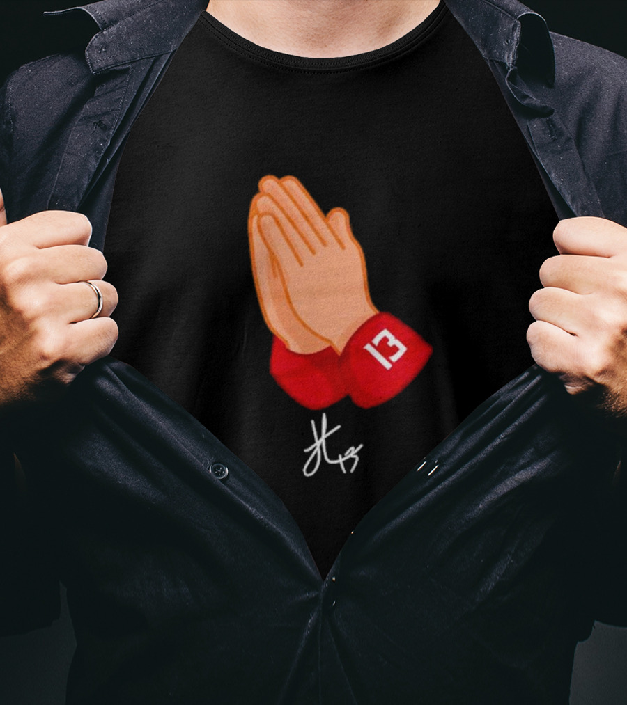 Jordan Travis College Praying Hand Number 13 T-Shirt