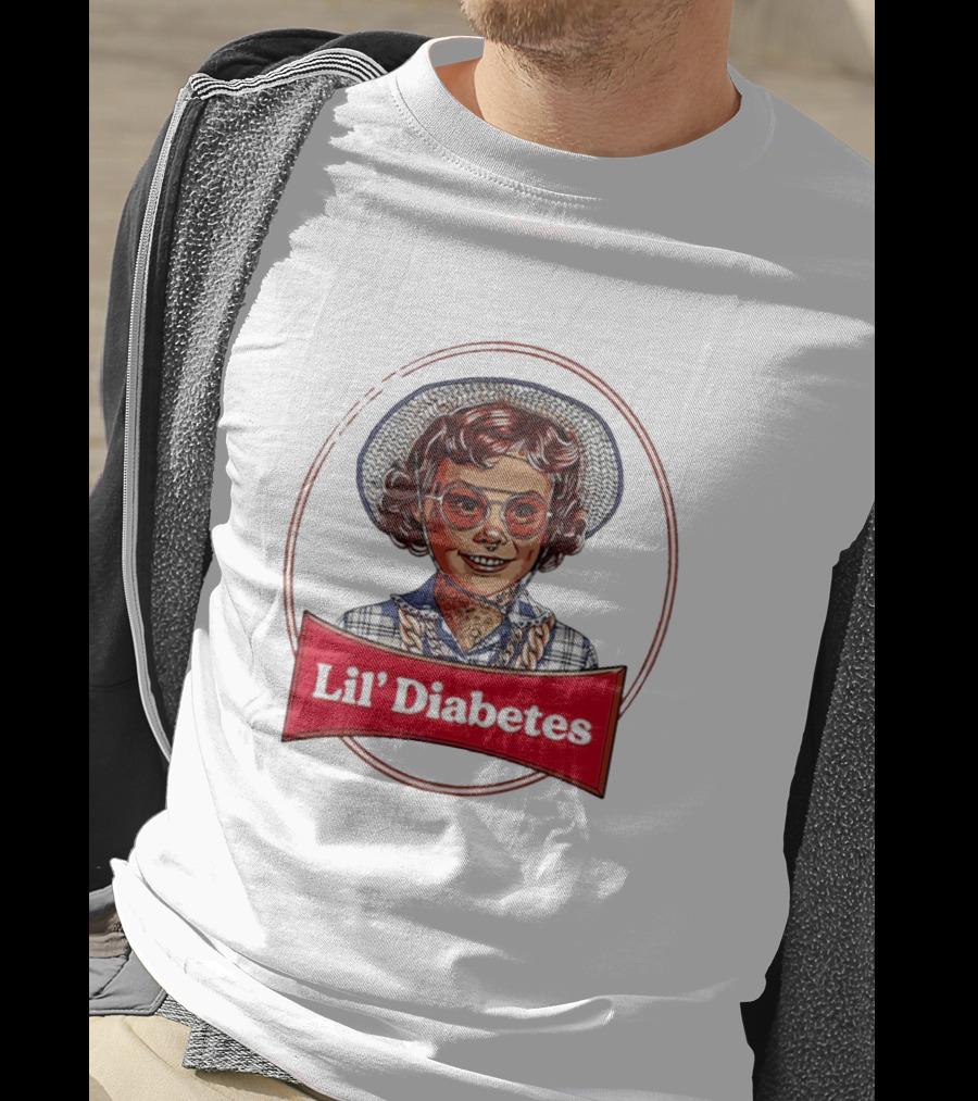 Lil’ Diabetes Retro Kid With Hat And Glasses T-Shirt
