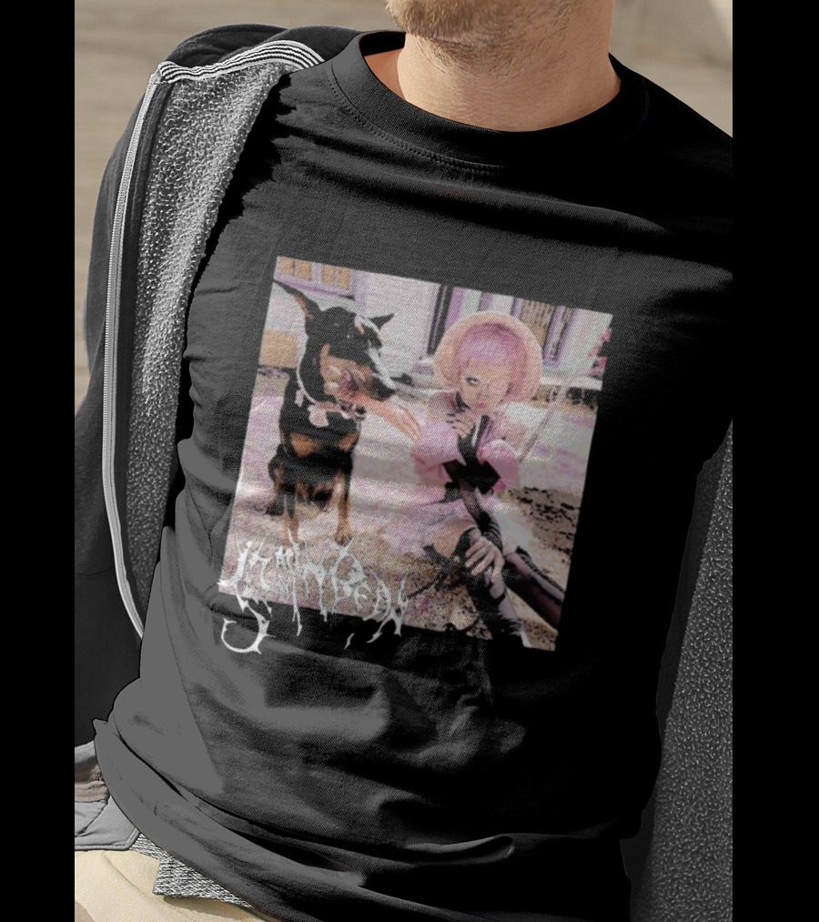 Jazmin Bean Yandere Aesthetic Pink Wig Dog T-Shirt