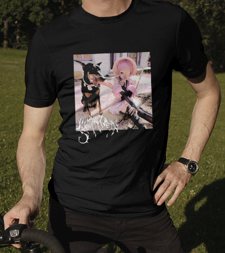Jazmin Bean Yandere Aesthetic Pink Wig Dog T-Shirt