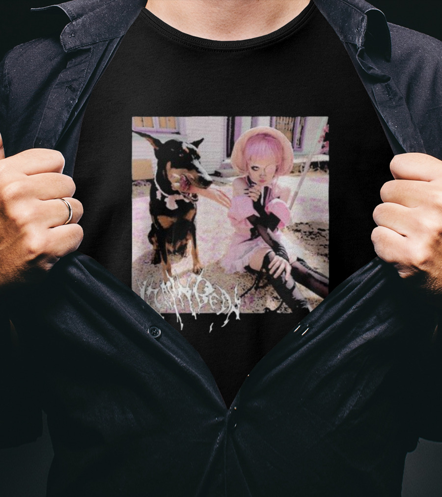 Jazmin Bean Yandere Aesthetic Pink Wig Dog T-Shirt