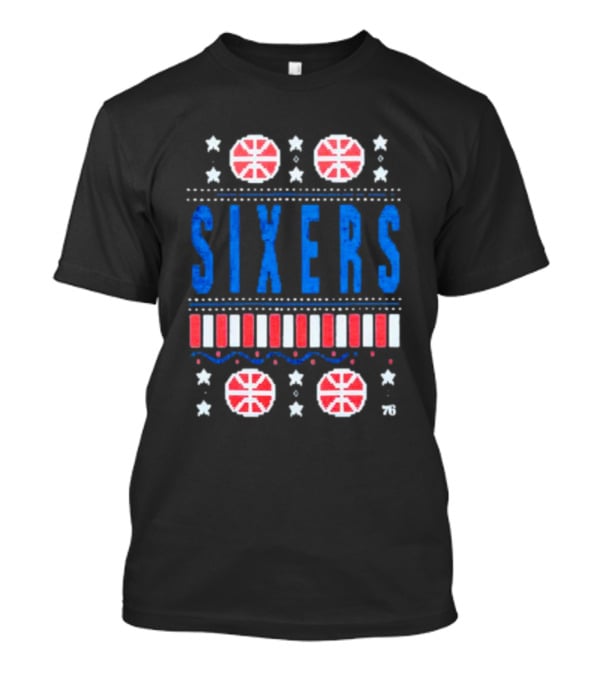 Philadelphia 76ers Sixers Holiday Basketball Stars T-Shirt