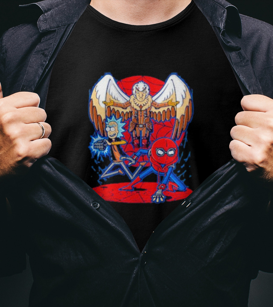 Rick Morty Spider-Man Vulture Mashup T-Shirt