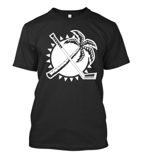 Florida Hockey Palm Tree Sunburst T-Shirt