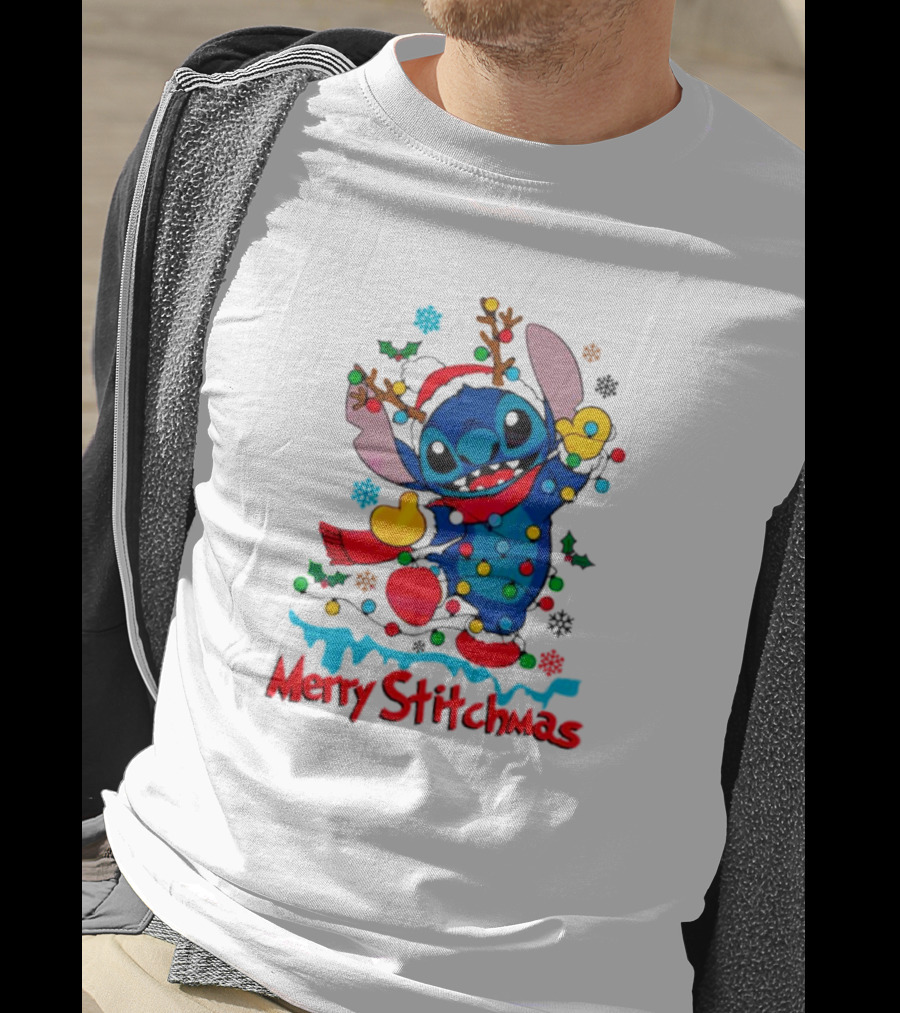 Merry Stitchmas Santa Merry Christmas Stitch T-Shirt