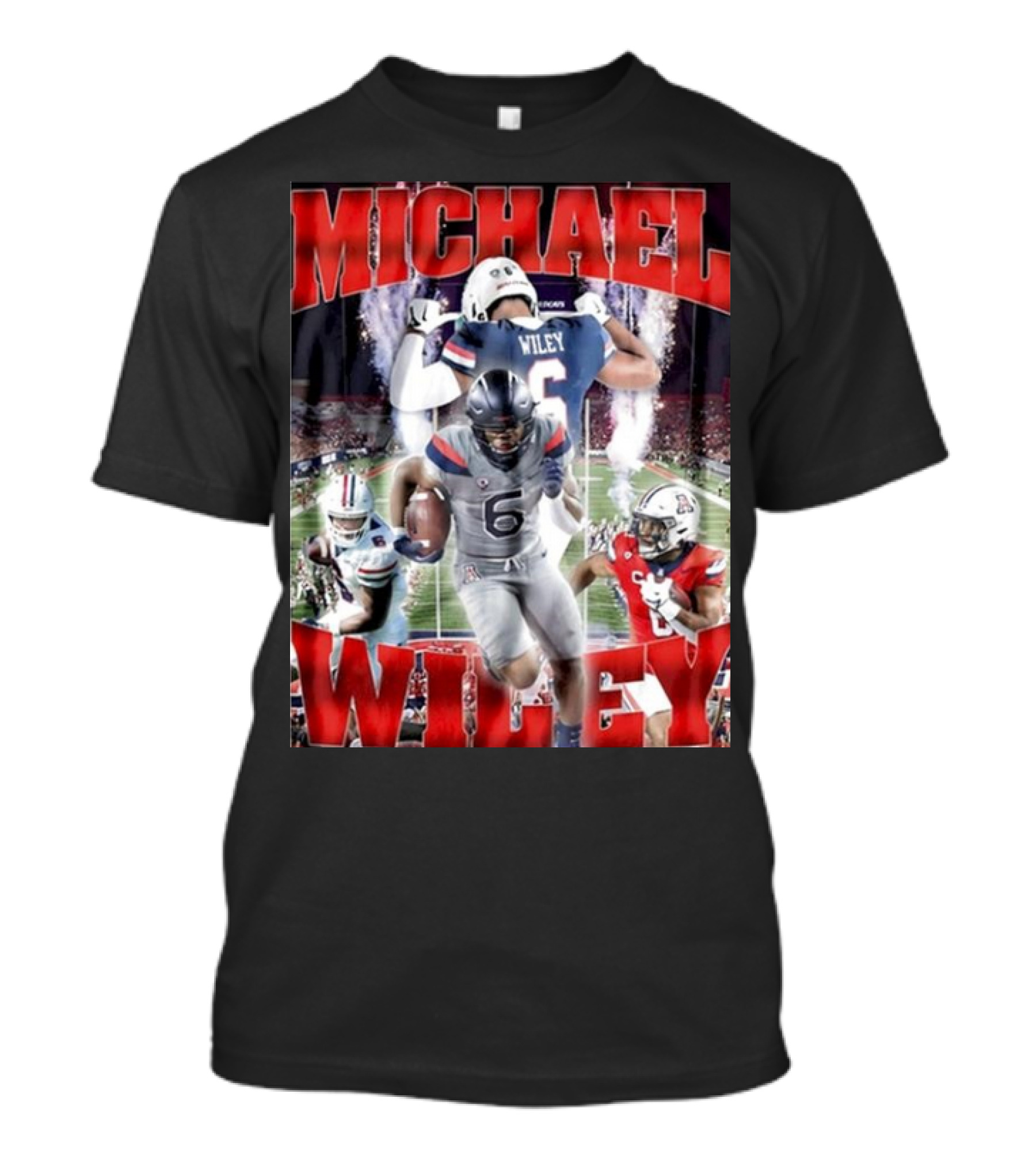 Michael Wiley Arizona Wildcats Football Dynamic On-Field Action T-Shirt