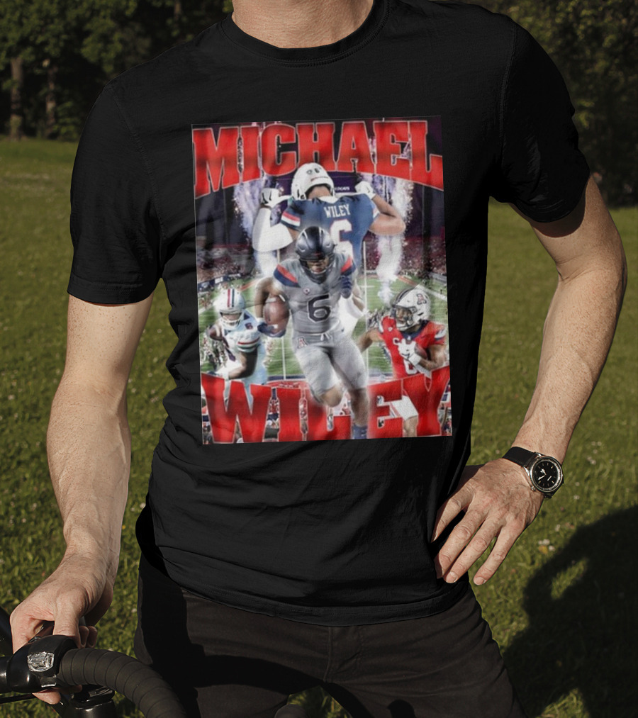 Michael Wiley Arizona Wildcats Football Dynamic On-Field Action T-Shirt