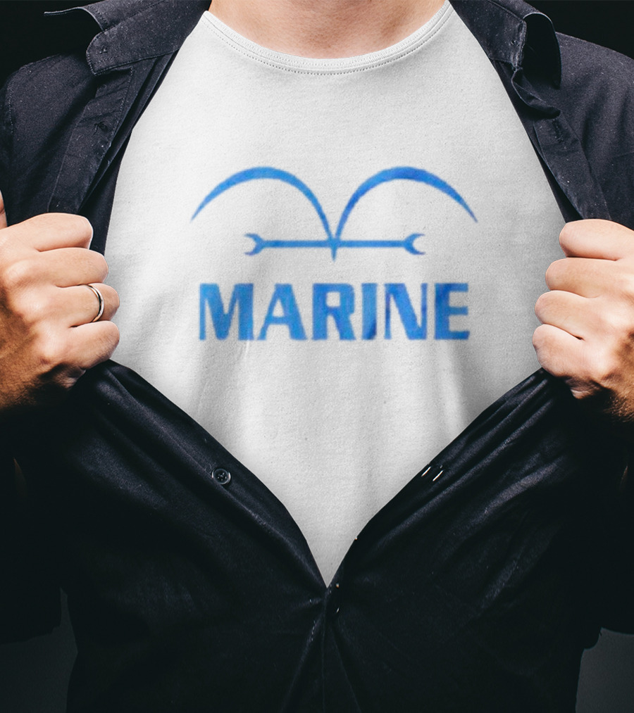One Piece Marine Insignia Blue T-Shirt