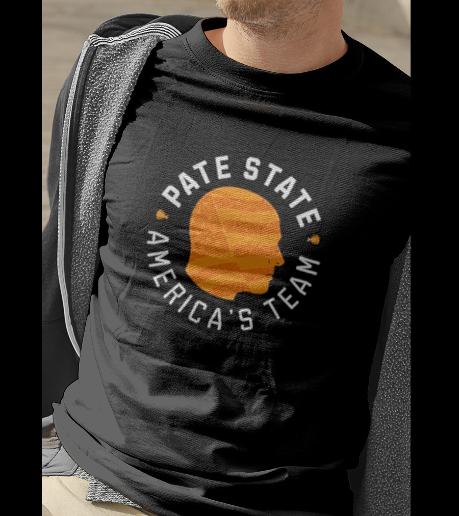 Pate State America's Team Football USA Flag Head T-Shirt