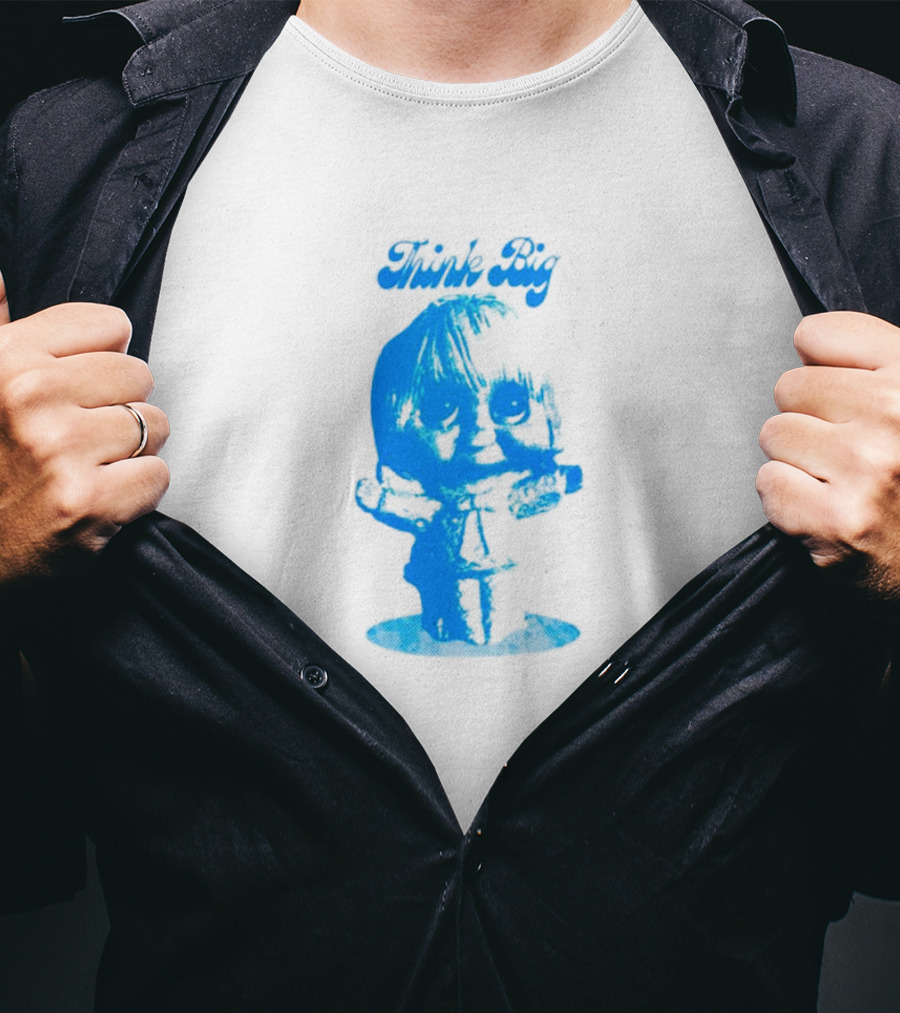 Think Big Blue Figurine With Large Eyes T-Shirt