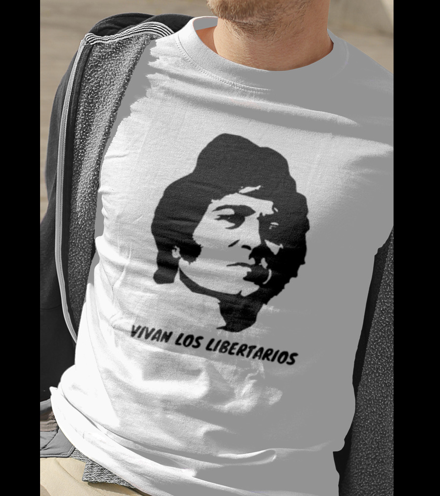 Vivan Los Libertarios Victor Jara Tribute Text T-Shirt