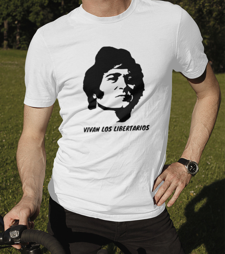 Vivan Los Libertarios Victor Jara Tribute Text T-Shirt