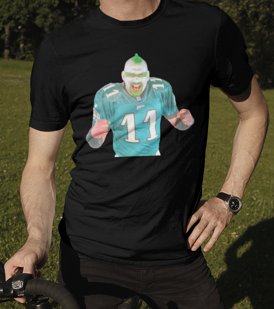 Jamie Pagliei The Philly Sports Fanatic In Eagles Jersey 11 T-Shirt